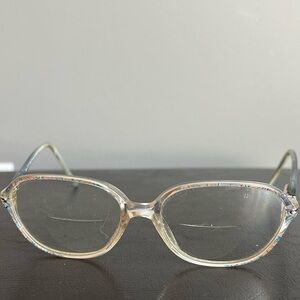 Superflex Vintage Plastic Pastel Print Frame Bifocal Lens Glasses